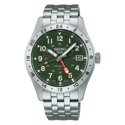 Seiko 5 Sports Green Dial Stainless-Steel Automatic  Men's Watch HDB001K1