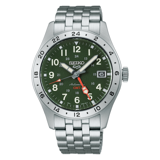 Seiko 5 Sports Green Dial Stainless-Steel Automatic  Men's Watch HDB001K1