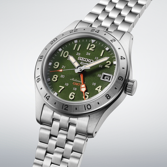 Seiko 5 Sports Green Dial Stainless-Steel Automatic  Men's Watch HDB001K1