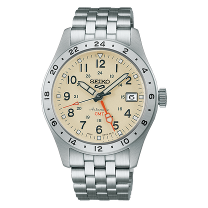 Seiko 5 Sports beige Dial Stainless-Steel Automatic  Men's Watch HDB002K1