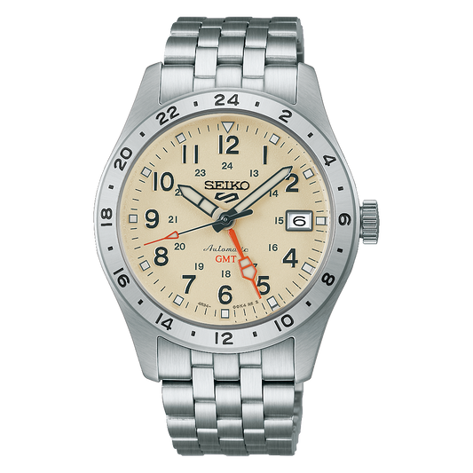 Seiko 5 Sports beige Dial Stainless-Steel Automatic  Men's Watch HDB002K1