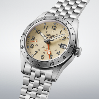 Seiko 5 Sports beige Dial Stainless-Steel Automatic  Men's Watch HDB002K1
