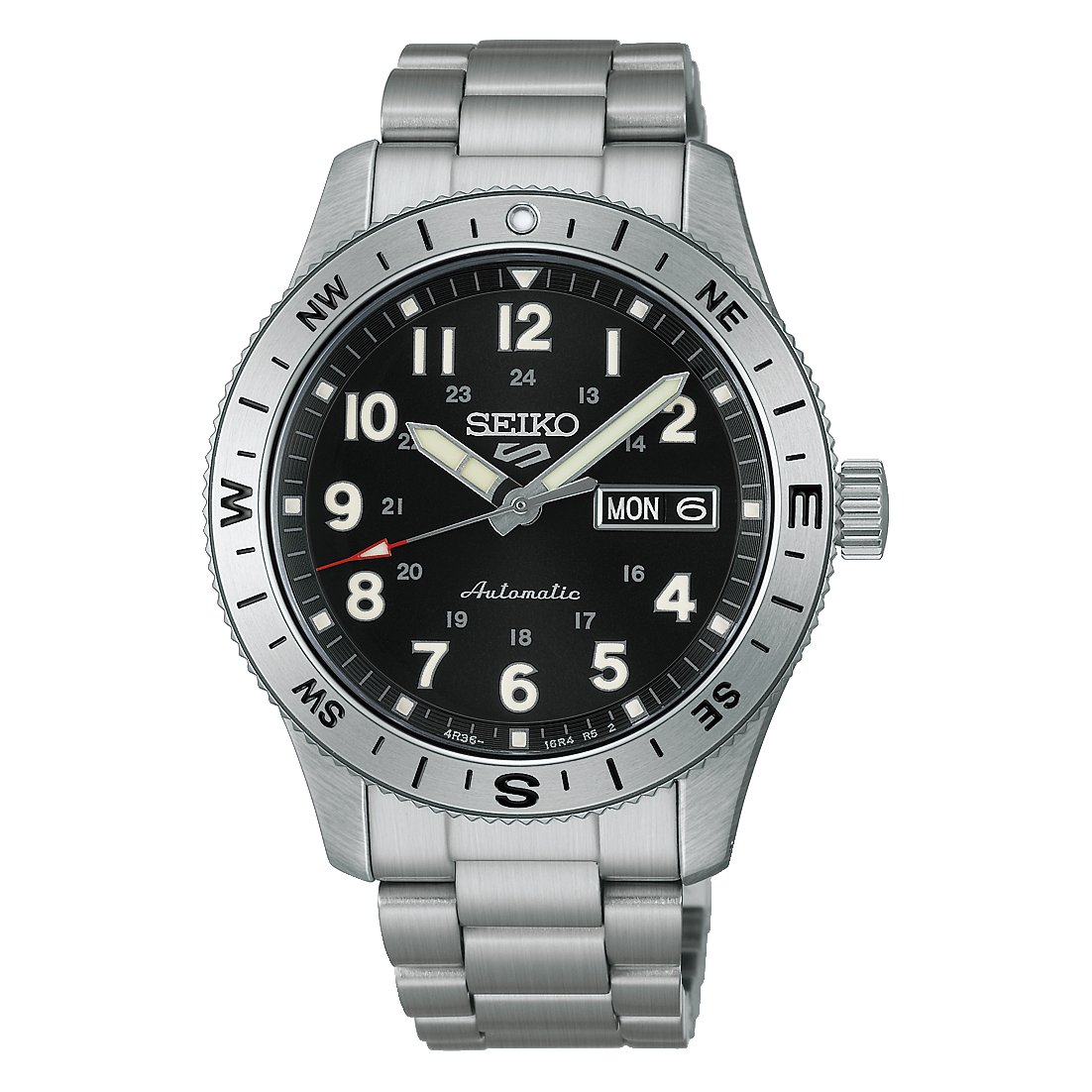 Seiko 5 Sports Black Dial Stainless-Steel Automatic  Men's Watch HDB006K1