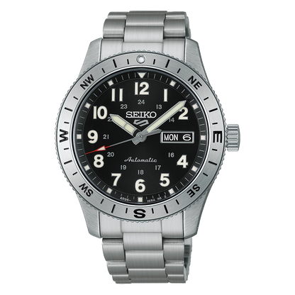 Seiko 5 Sports Black Dial Stainless-Steel Automatic  Men's Watch HDB006K1