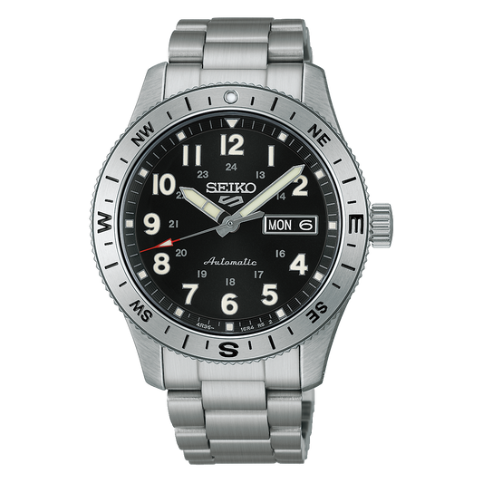 Seiko 5 Sports Black Dial Stainless-Steel Automatic  Men's Watch HDB006K1