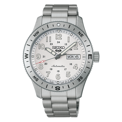 Seiko 5 Sports white Dial Stainless-Steel Automatic  Men's Watch HDB007K1