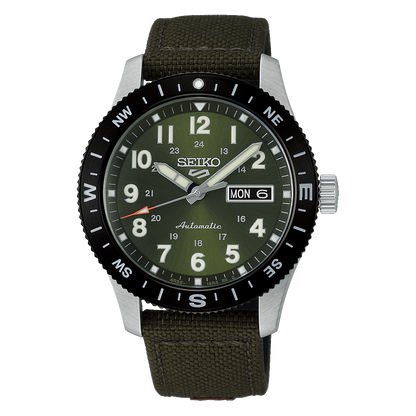 Seiko 5 Sports Green Dial nylon Automatic  Men's Watch HDB008K1