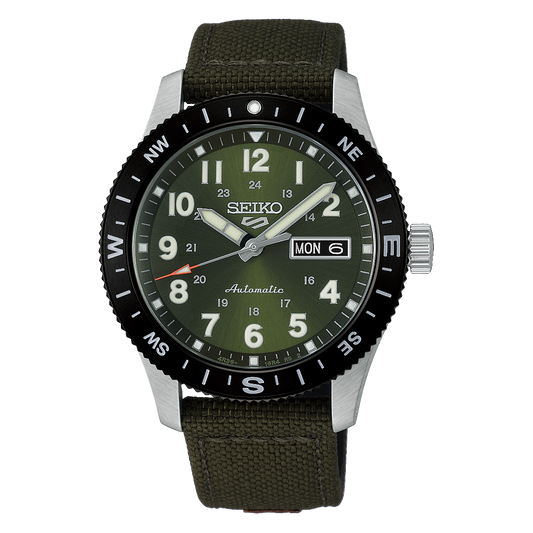 Seiko 5 Sports Green Dial nylon Automatic  Men's Watch HDB008K1