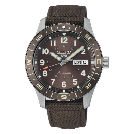 Seiko 5 Sports Brown Dial nylon Automatic  Men's Watch HDB009K1