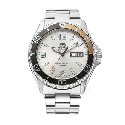 Orient Ivory Dial Stainless Steel Mechanical Watch for Men's RA-AA0821S39B