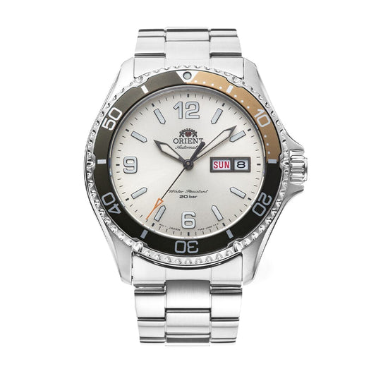 Orient Ivory Dial Stainless Steel Mechanical Watch for Men's RA-AA0821S39B