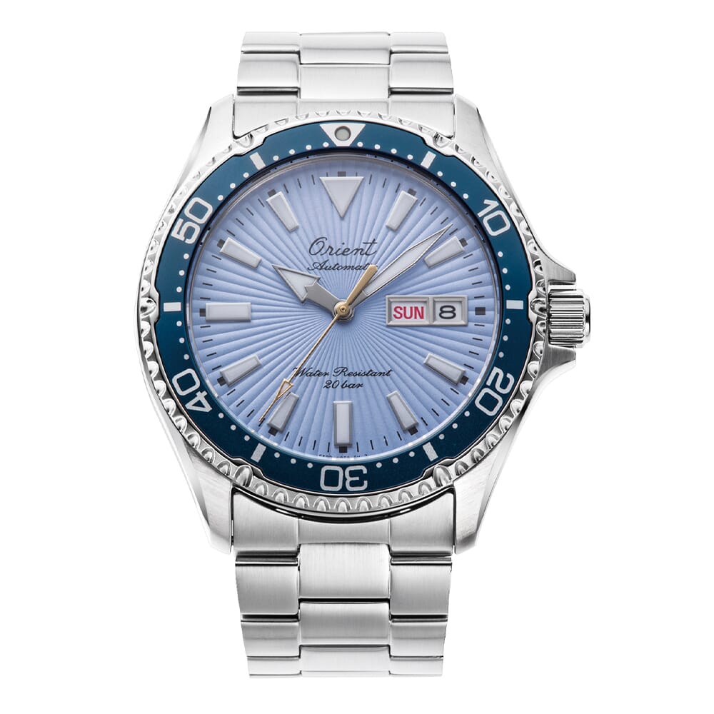 Orient Blue Dial Stainless Steel Mechanical Watch for men's RA-AA0823L39B