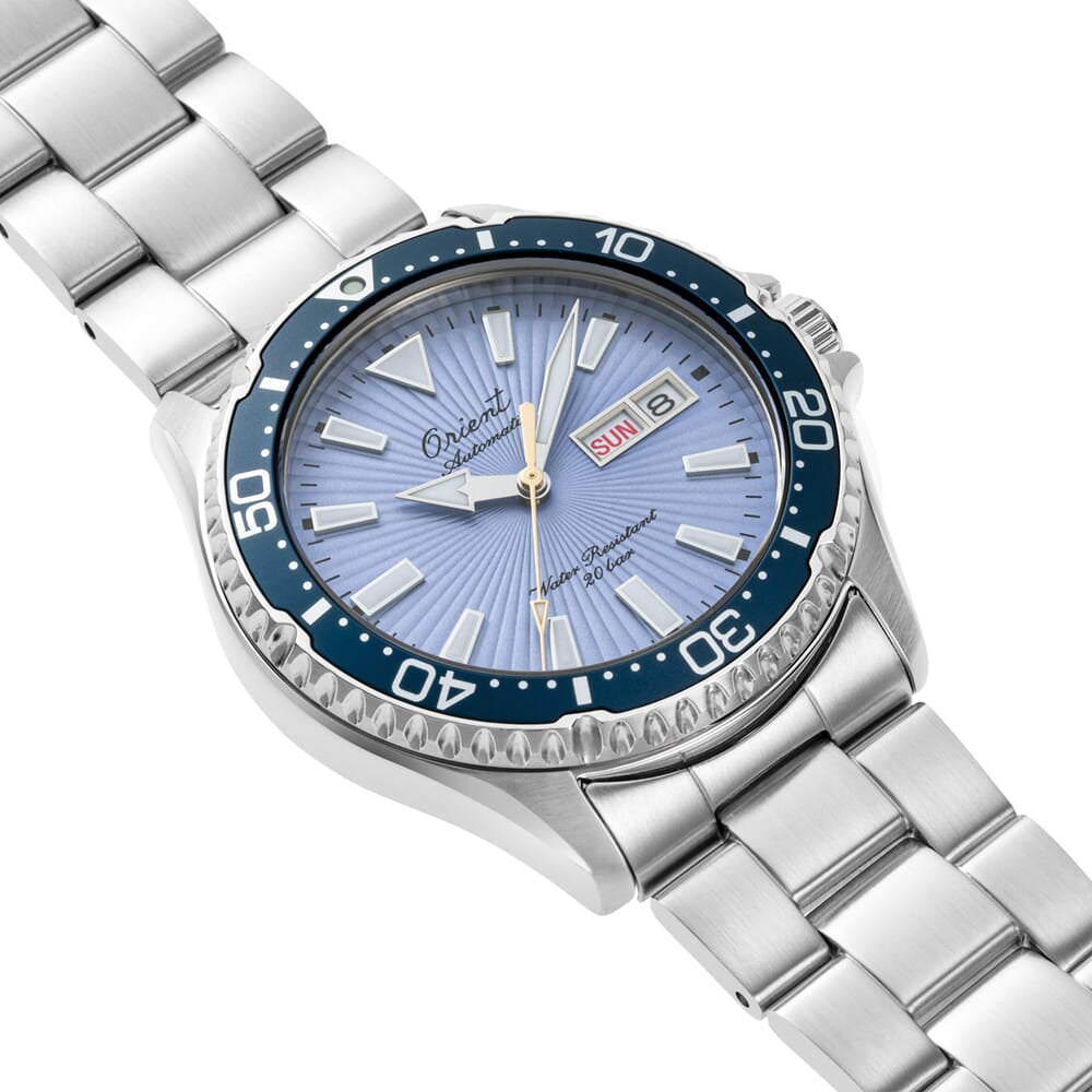 Orient Blue Dial Stainless Steel Mechanical Watch for men's RA-AA0823L39B