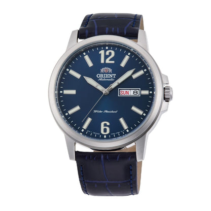 Orient Blue Dial Leather Strap Mechanical Watch for Men's RA-AA0C05L39B