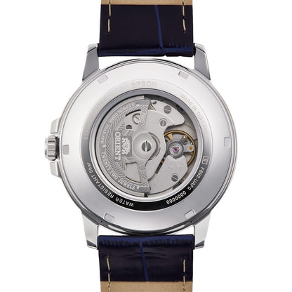 Orient Blue Dial Leather Strap Mechanical Watch for Men's RA-AA0C05L39B