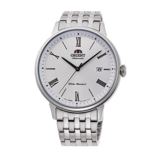 Orient White Dial Stainless Steel Mechanical Watch for Men's RA-AC0J04S