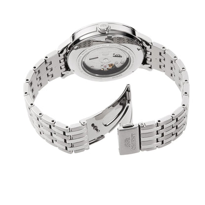 Orient White Dial Stainless Steel Mechanical Watch for Men's RA-AC0J04S