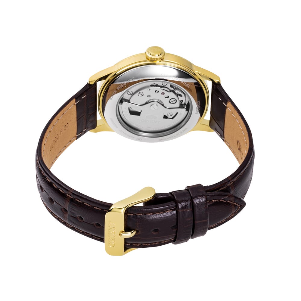 Orient Bambino White Dial Leather Strap Automatic watch for Man RA-AC0M01S30B