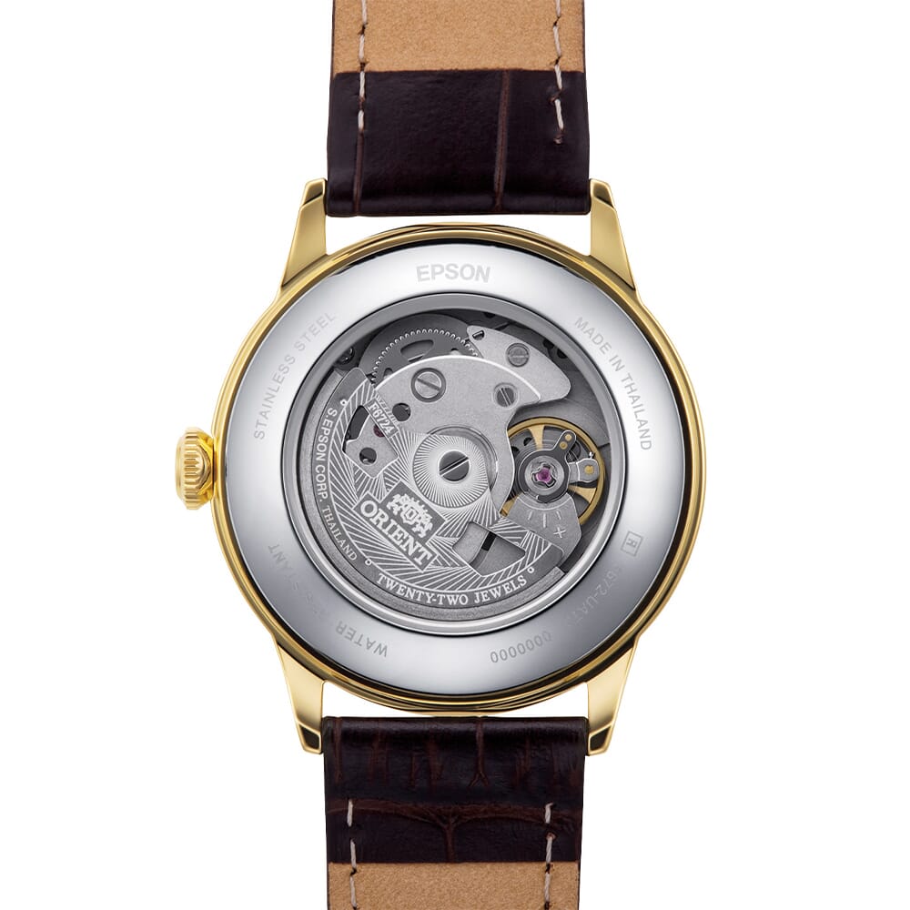 Orient Bambino White Dial Leather Strap Automatic watch for Man RA-AC0M01S30B