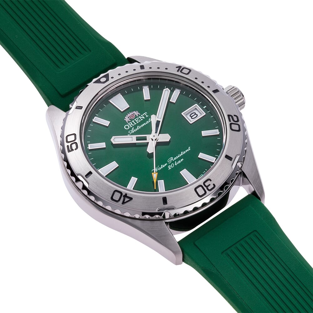 Orient Sports Mako 40 Green Dial Silicone Strap Automatic RA-AC0Q11E30B