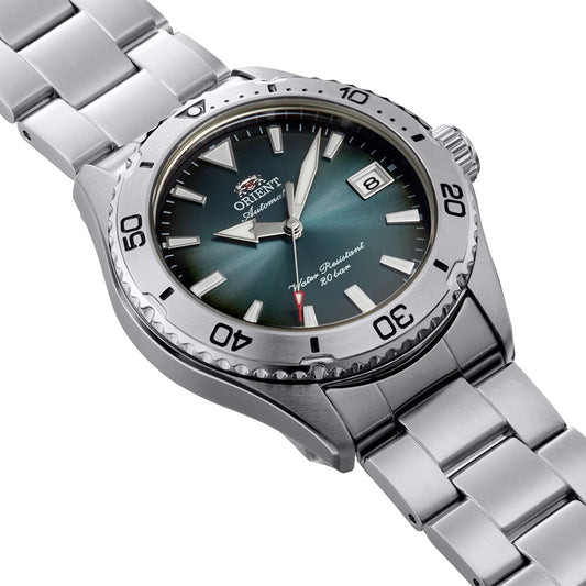 Orient Mako 40 Green Dial Stainless Steel Automatic gents watch RA-AC0Q13E