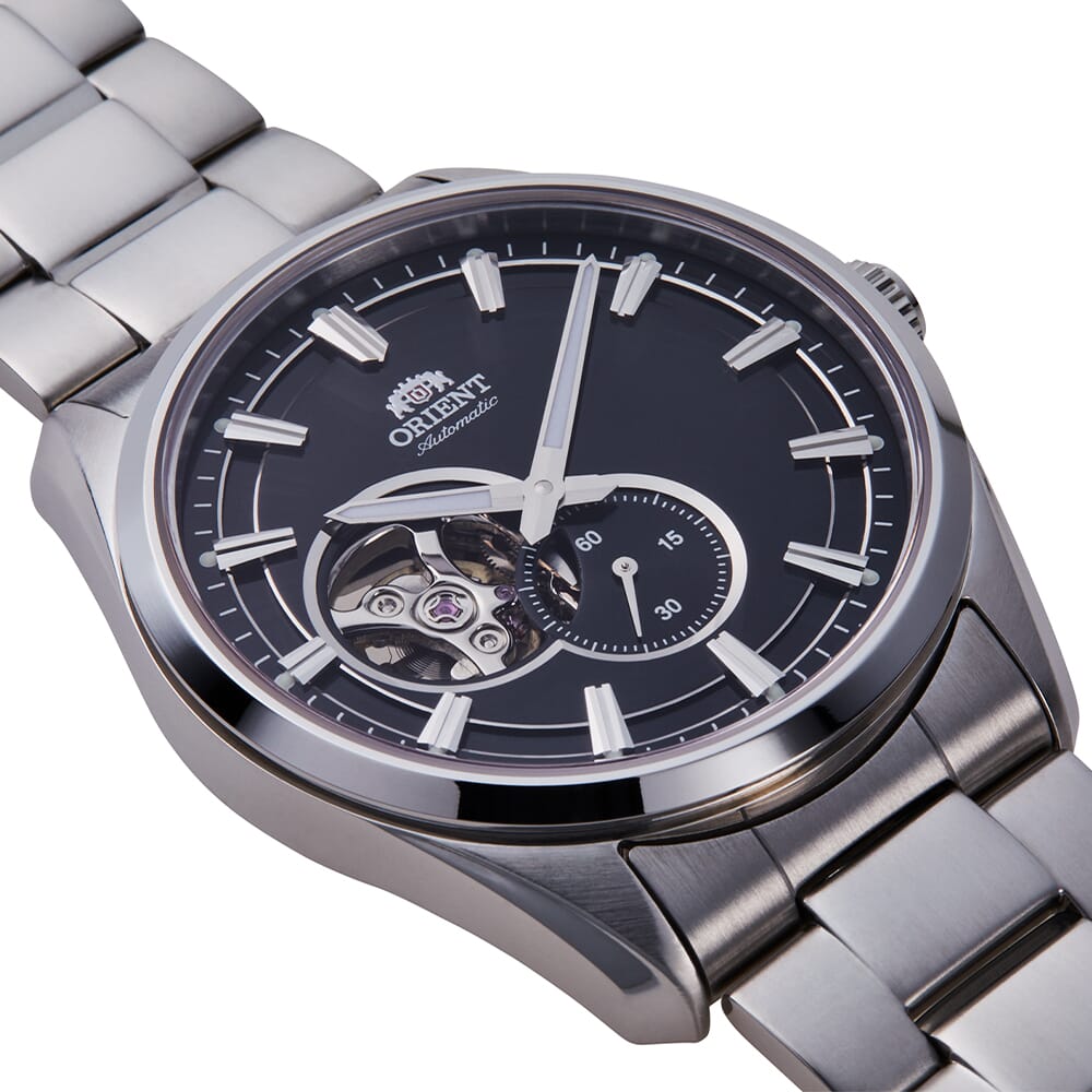 Orient Contemporary Open Heart Black Dial Stainless Steel Automatic watch RA-AR0002B30B