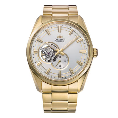 ORIENT: ساعة ميكانيكية عصرية، حزام من الفولاذ المقاوم للصدأ 316L - 40.8 ملم (RA-AR0007S)