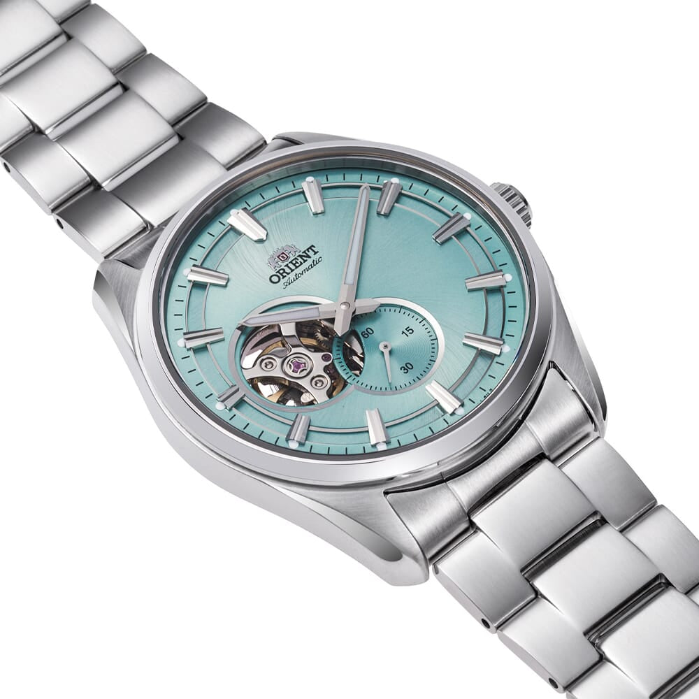 ORIENT: ساعة ميكانيكية عصرية، حزام من الفولاذ المقاوم للصدأ SUS316L - 40.8 ملم (RA-AR0009L)
