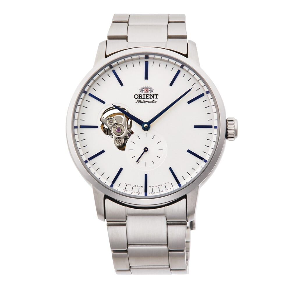 Orient Men's White Open Heart White Dial Automatic Watch RA-AR0102S