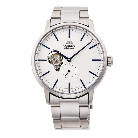 Orient Men's White Open Heart White Dial Automatic Watch RA-AR0102S