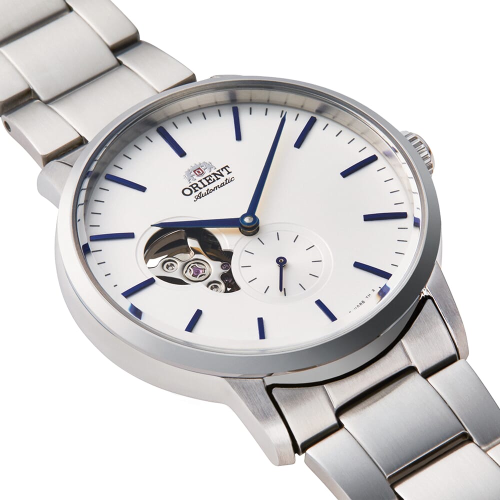 Orient Men's White Open Heart White Dial Automatic Watch RA-AR0102S