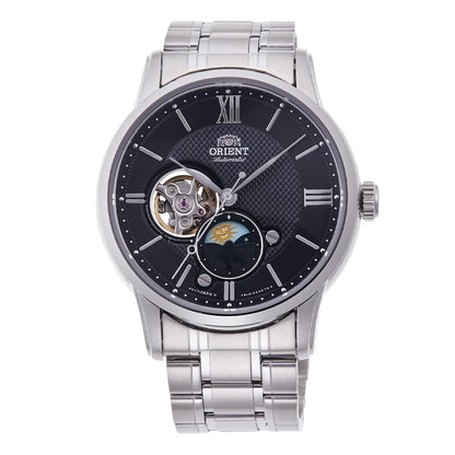Orient RA-AS0008B Automatic Sun & Moon phase Stainless Steel Men's Watch 42mm case Men's Watch