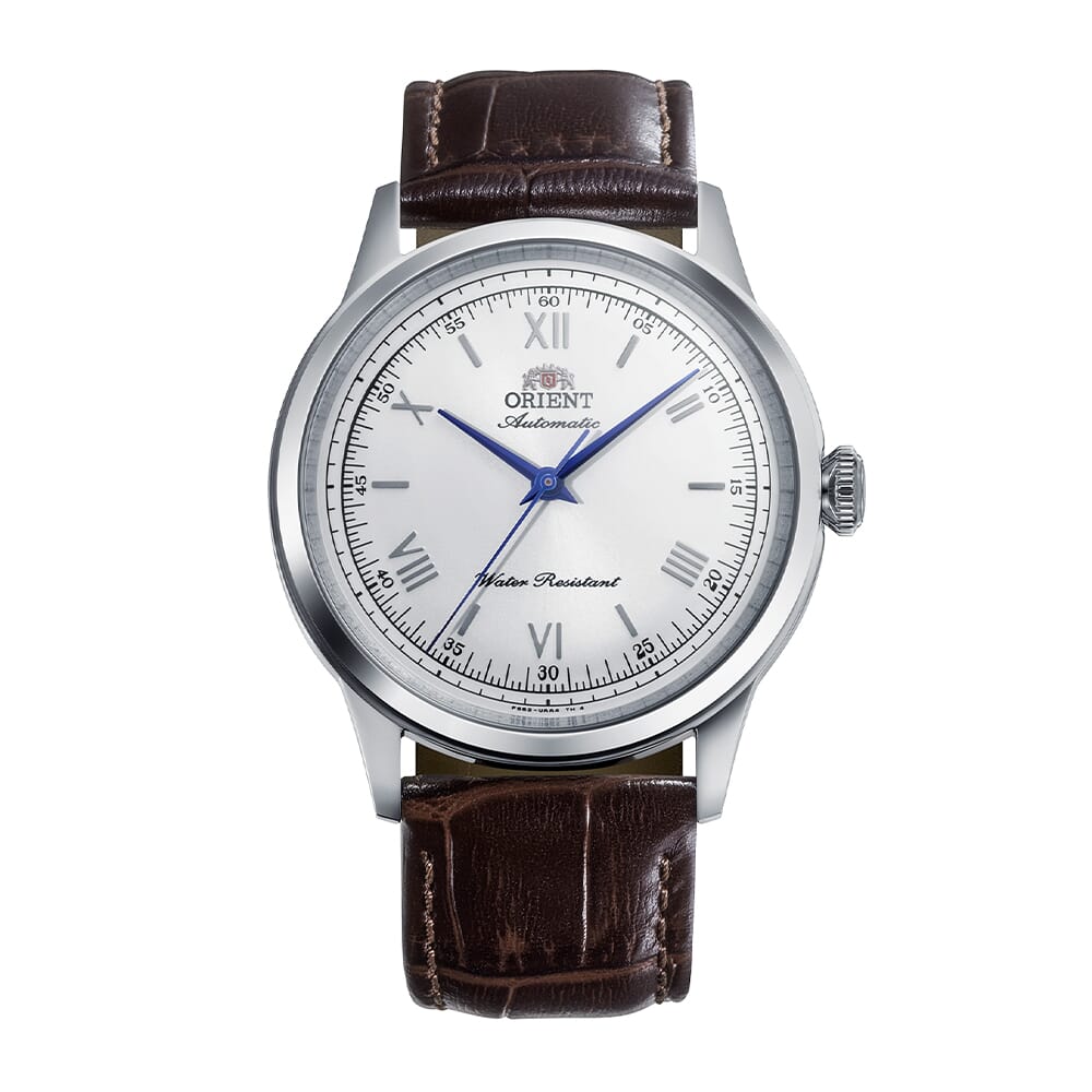 Orient Bambino Silver Dial Leather Strap Automatic gents watch RA-BB0002S30B