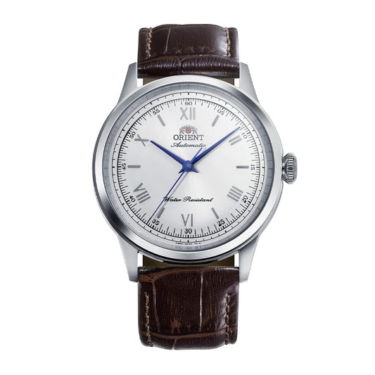 Orient Bambino Silver Dial Leather Strap Automatic gents watch RA-BB0002S30B