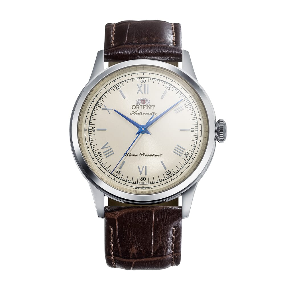 Orient Bambino Beige Dial Leather Strap Automatic gents watch RA-BB0003Y30B