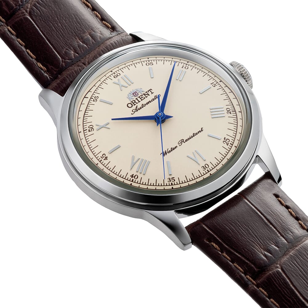 Orient Bambino Beige Dial Leather Strap Automatic gents watch RA-BB0003Y30B