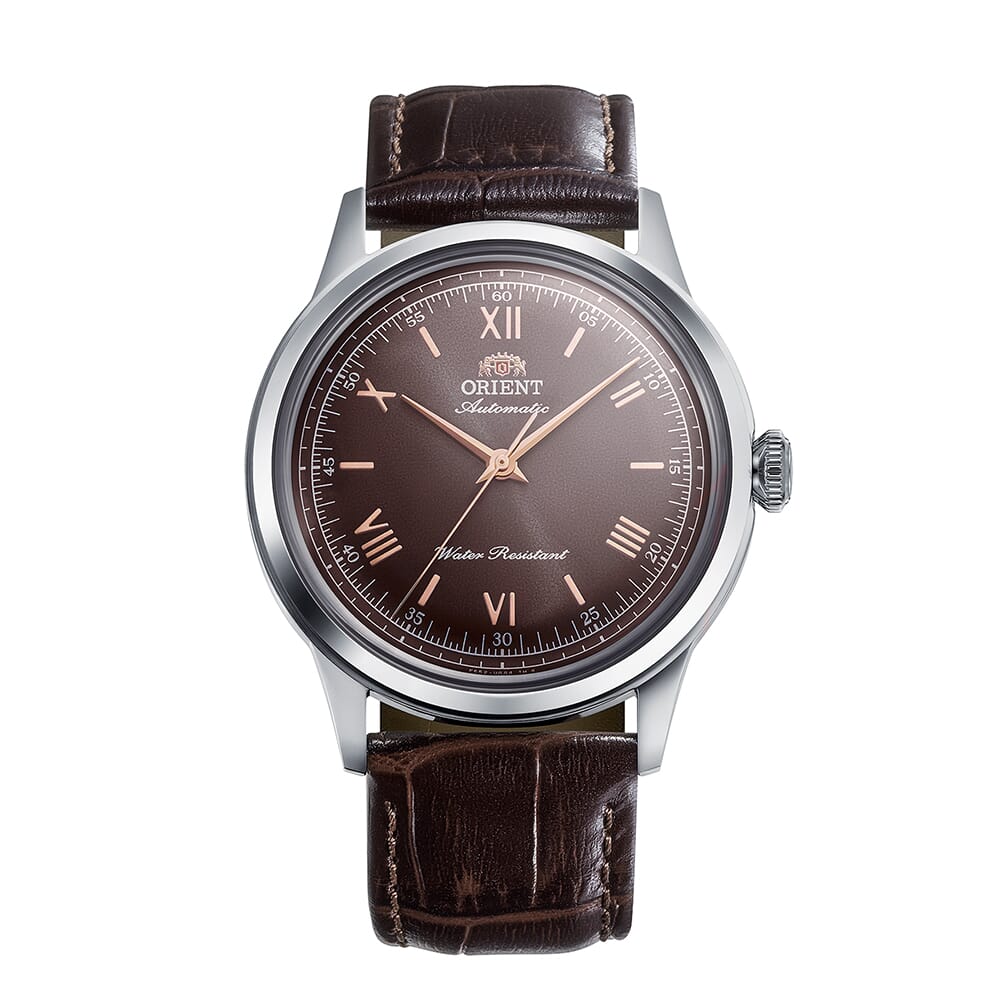 Orient Bambino Brown Dial Leather Strap Automatic gents watch RA-BB0004Y30B