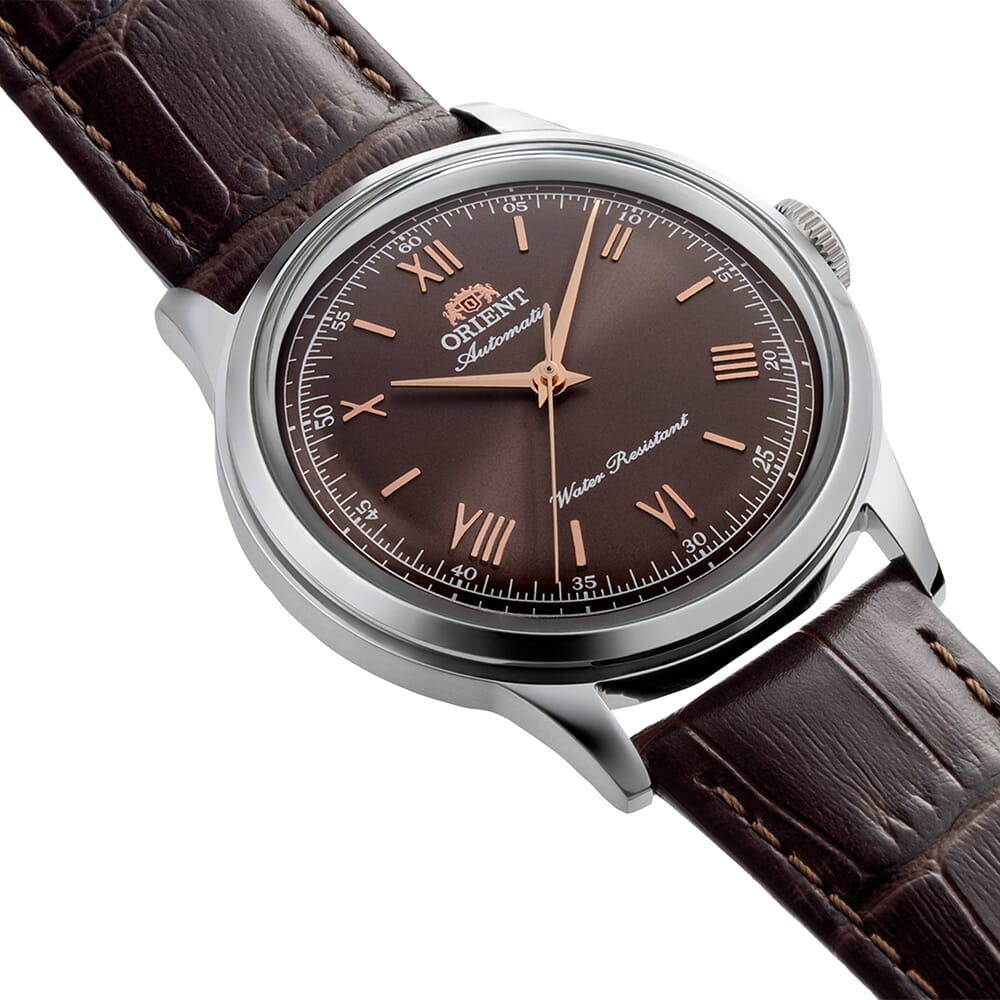Orient Bambino Brown Dial Leather Strap Automatic gents watch RA-BB0004Y30B