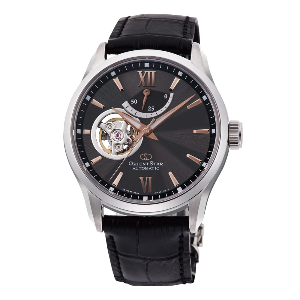 Orient Star Open Heart Leather strap Watch for men RE-AT0007N00B