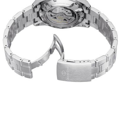 ORIENT STAR: Mechanical Contemporary Watch, Metal Strap - 38.5mm (RE-AU0006S)