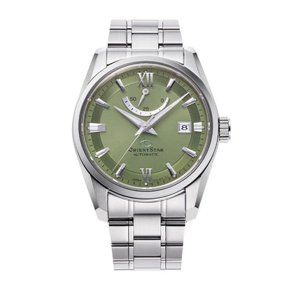 Orient star Contemporary Date Green Dial Stainless Steel Watch for Men's RE-AU0107E