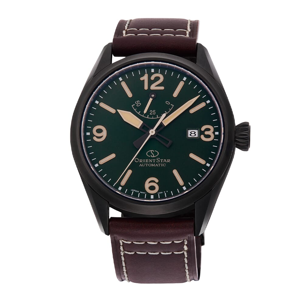 Orient Star RE-AU0201E00B Sports Outdoor Automatic Green Dial Black PVD Men's Watch