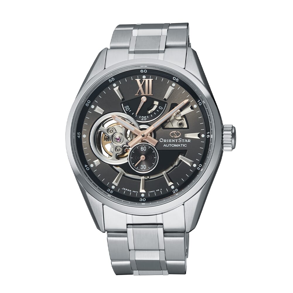 Orient Star RE-AV0004N00B Contemporary Modern Skeleton Automatic Grey Dial Stainless Steel Men's Watch