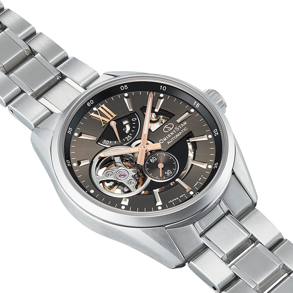 Orient Star RE-AV0004N00B Contemporary Modern Skeleton Automatic Grey Dial Stainless Steel Men's Watch