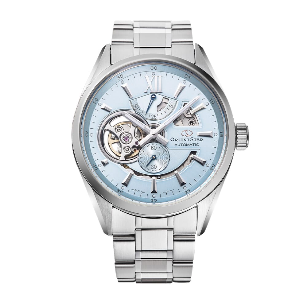 Orient Star RE-AV0127L00B Contemporary Modern Skeleton Limited Edition Automatic Sky Blue Dial Men's Watch