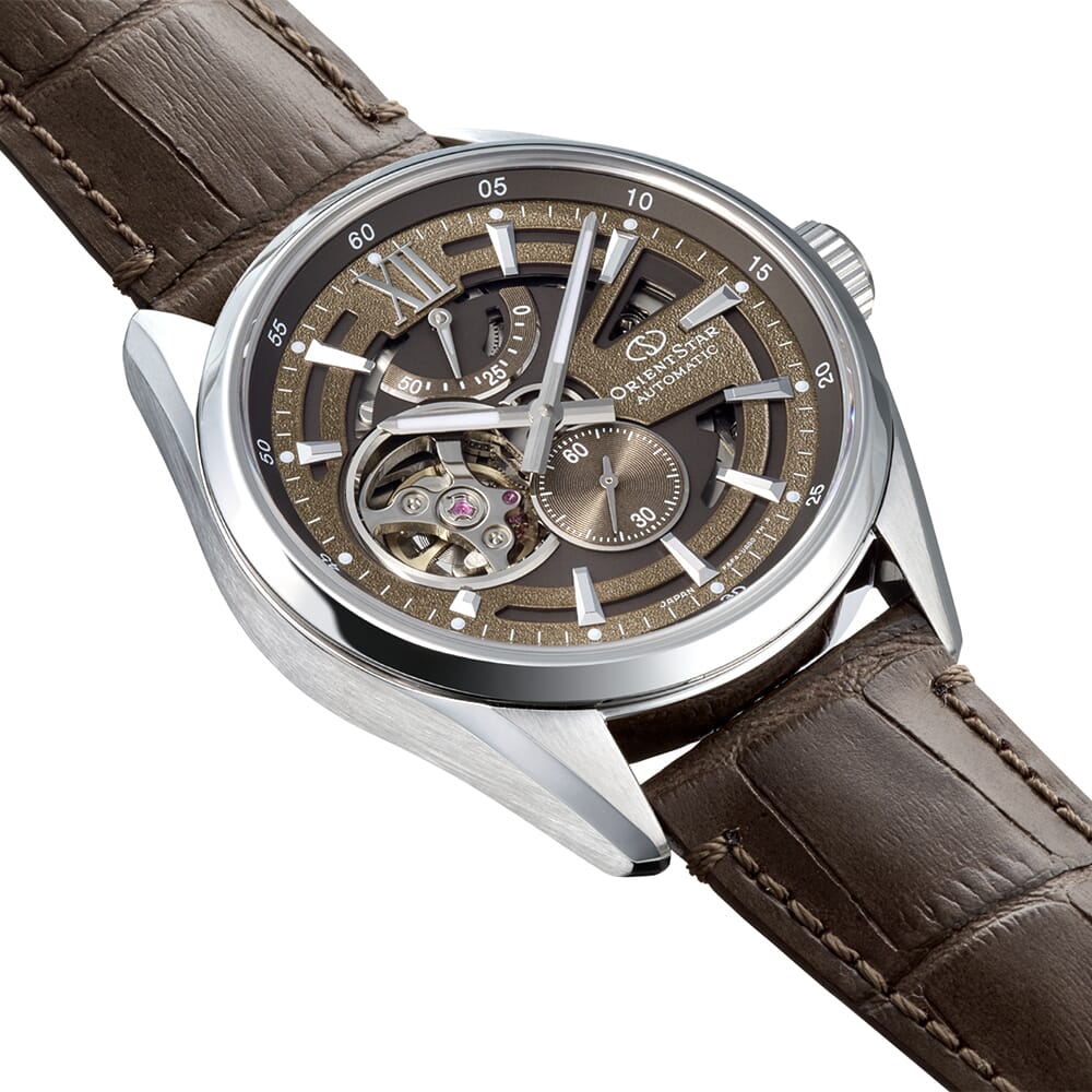 Orient Star RE-AV0139Y00B Contemporary Modern Skeleton Automatic Brown Dial Men's Watch