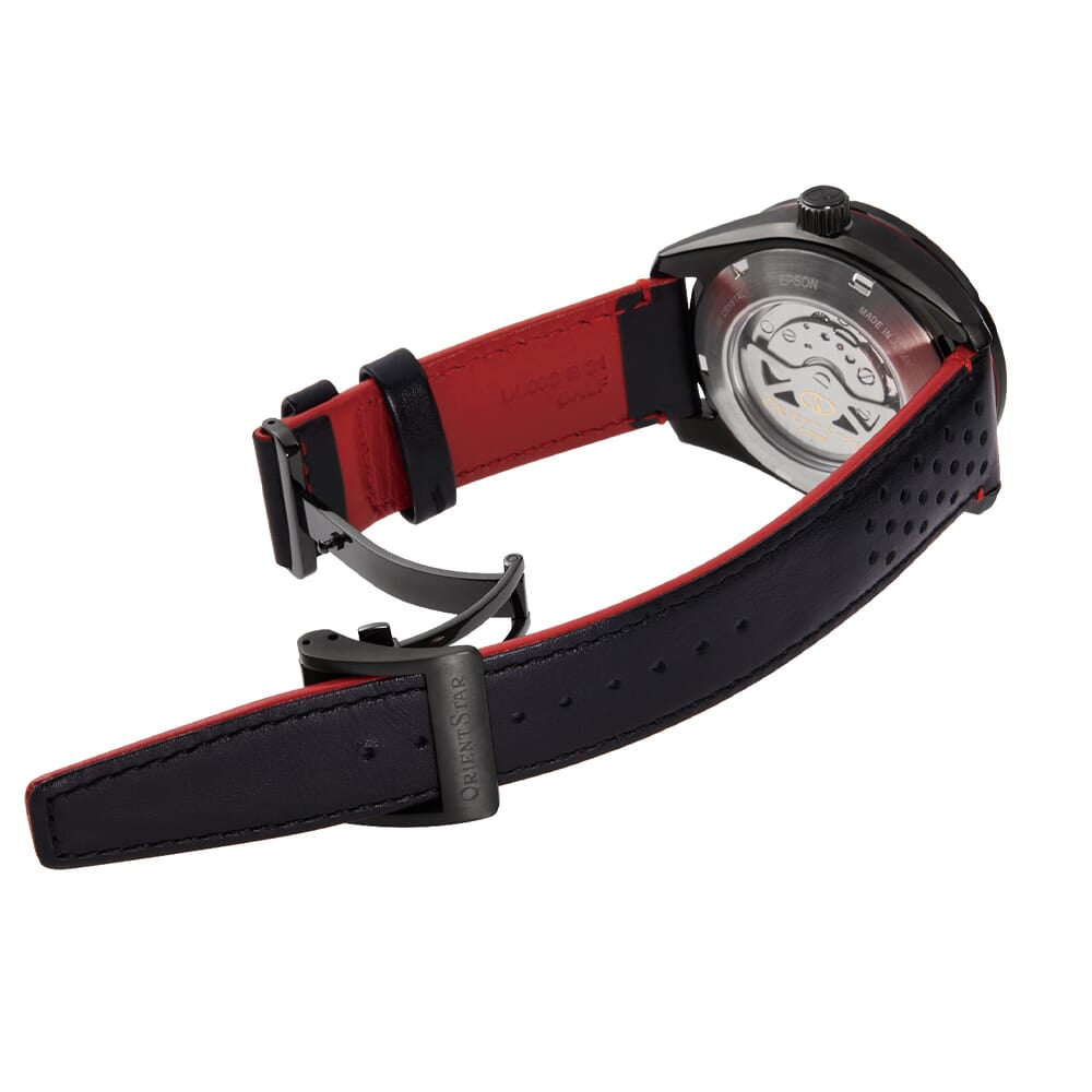 Orient Star Open Heart Leather Strap Watch for men RE-AV0A03B00B