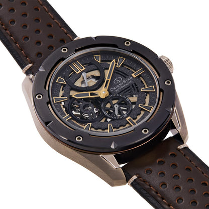 Orient Star Open Heart Leather Strap Watch for men RE-AV0A04B00B