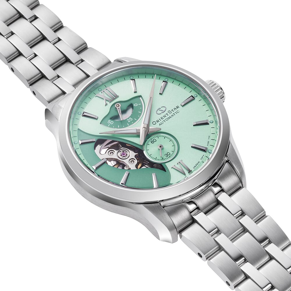 Orient Star RE-AV0B11E00B Contemporary Layered Skeleton Limited Edition Automatic Mint Green Dial Stainless Steel Men's Watch