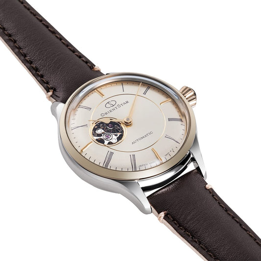 Orient Star RE-ND0010G00B Classic Semi Skeleton Automatic Champagne Gold Dial Women's Watch